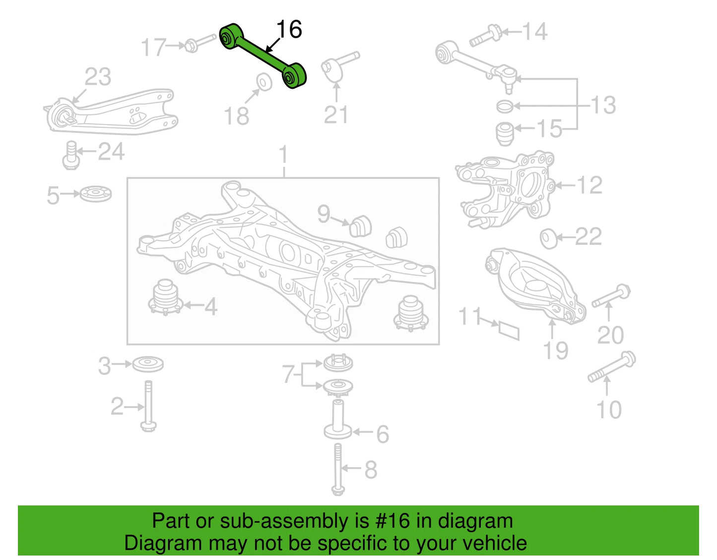 New Genuine Suspension Control Arm Rear Lower Forward 52345SZAA02 for Honda