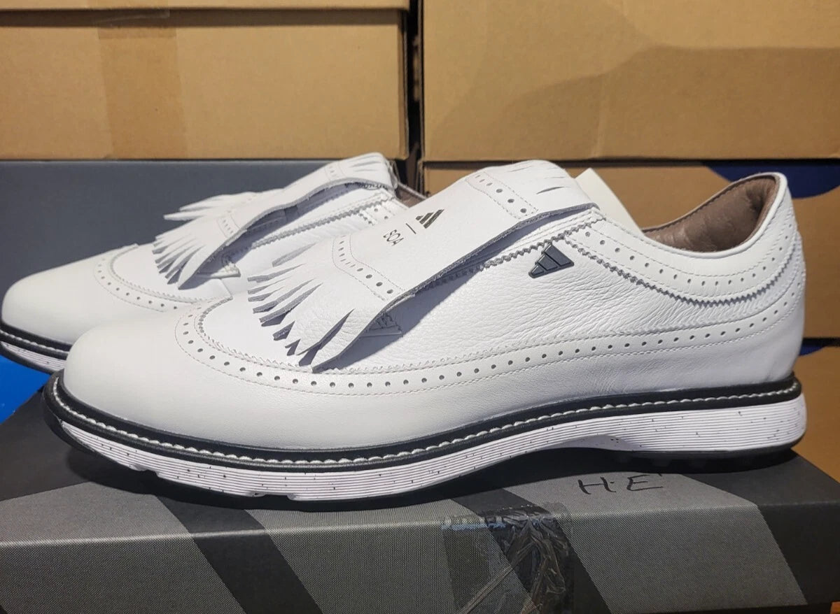 Adidas MC87 BOA Golf Shoes - Cloud White/Iron Metallic/Core Black Men Size 12.5