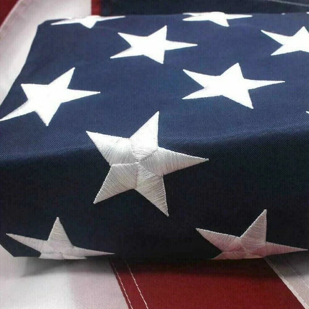 Large American Flag 10x15 ft 210D UV Protected Embroidered US USA Flag