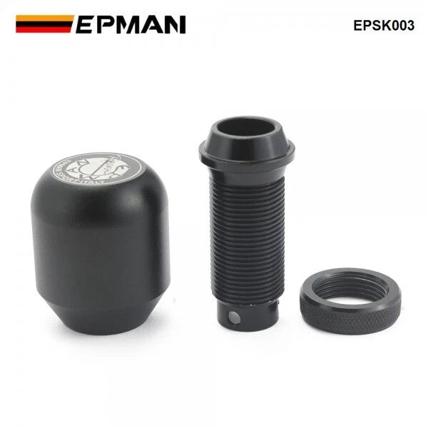 NEW EPMAN Universal Aluminum Height Adjustable Shift Knob, BLACK, FREE SHIPPING