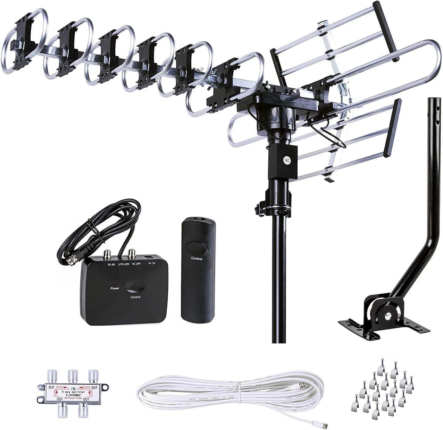 Five Star TV Antenna, 200 Mile Range, Remote Controlled (FSA-3806)