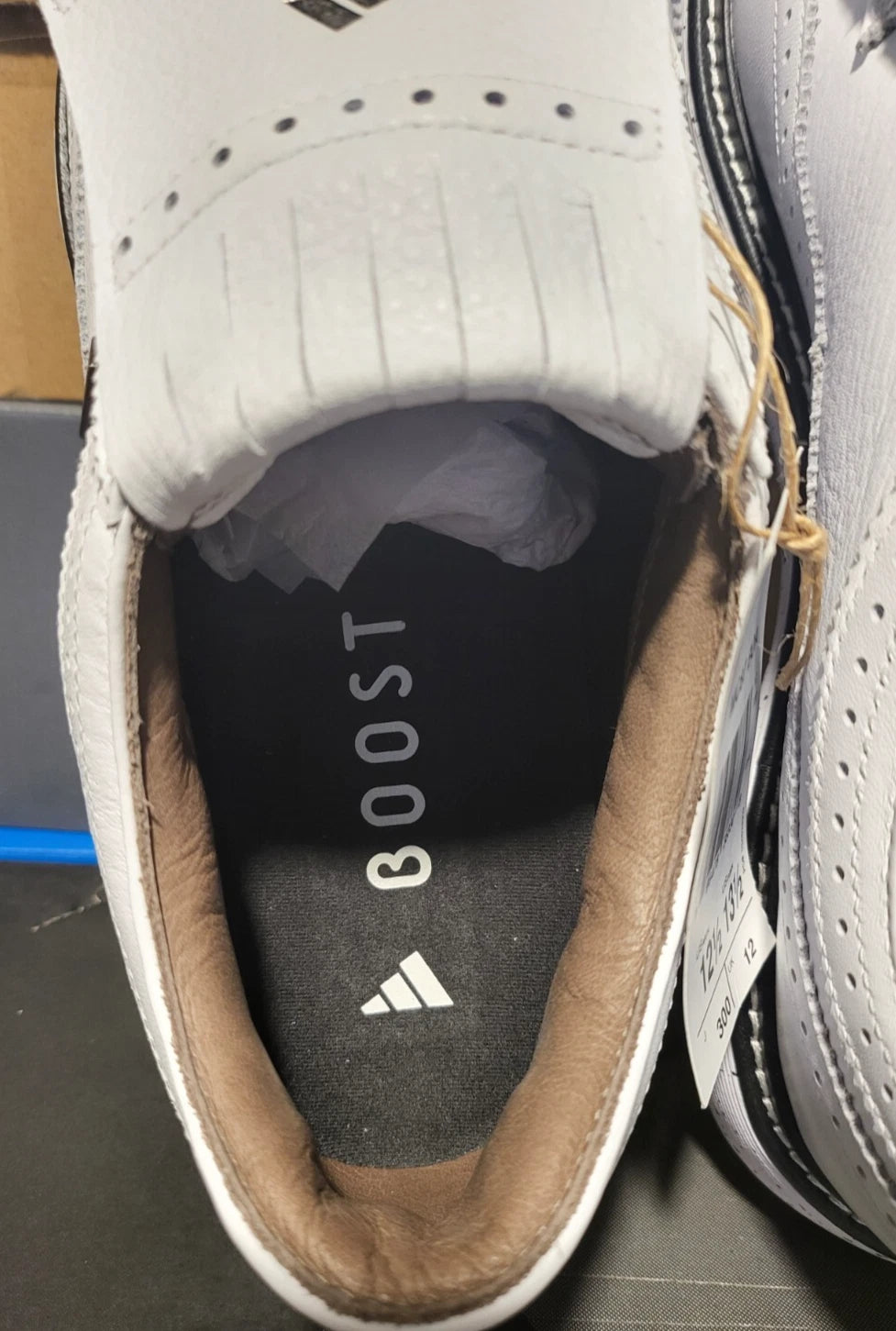 Adidas MC87 BOA Golf Shoes - Cloud White/Iron Metallic/Core Black Men Size 12.5