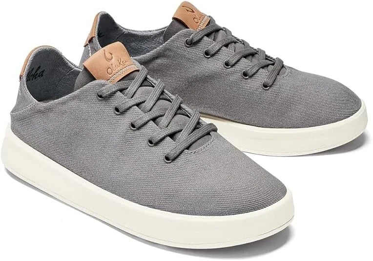 OLUKAI Ki'ihele Li Women's Slip On Sneakers, Casual Everyday Shoe Fog/Fog, 8.5
