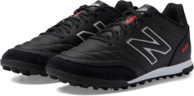 New Balance Men's 442 V2 Team TF Soccer Shoe, Black/White, Medium, Size 12