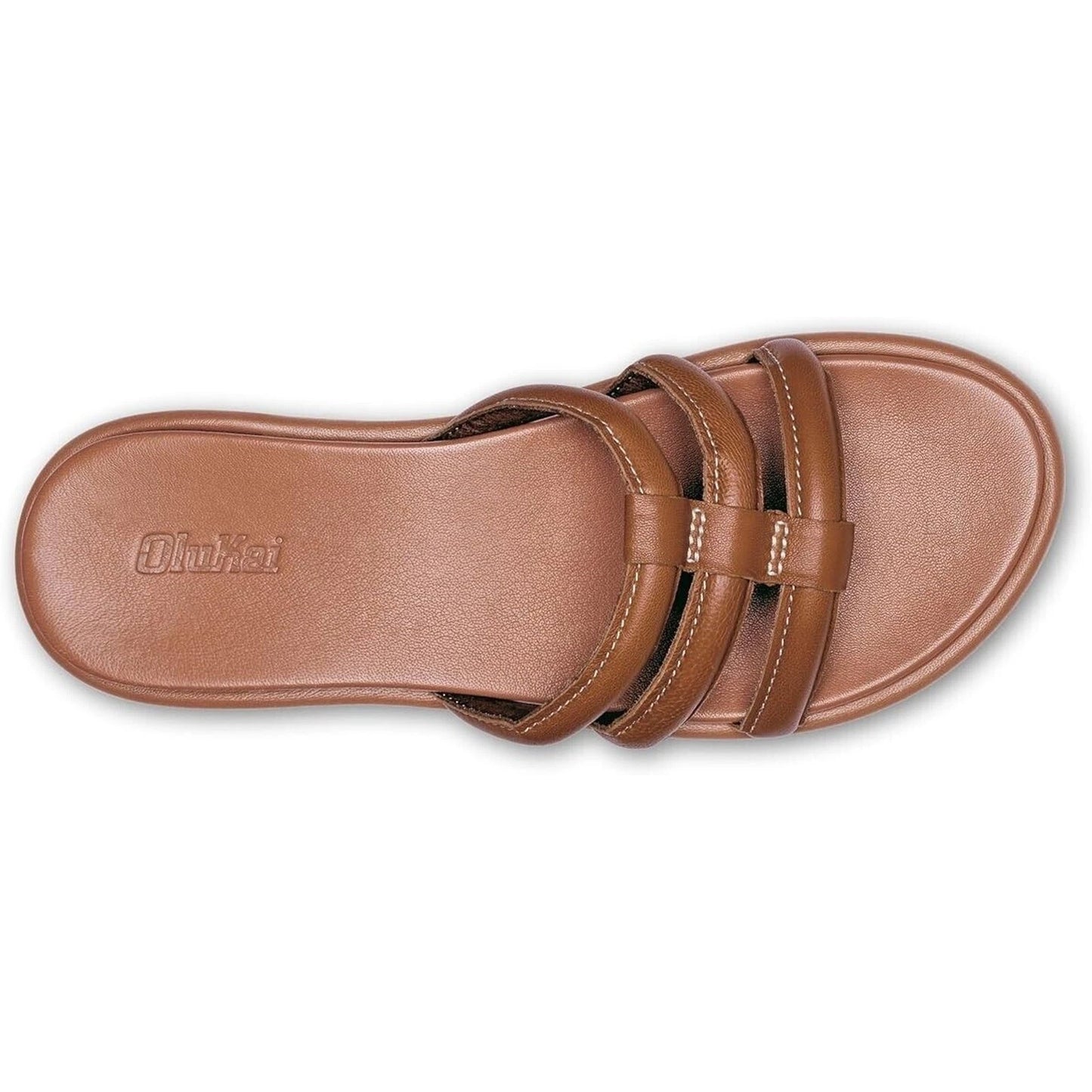OLUKAI Tiare Women's Slide Sandals Premium Leather & Stylish Fox/Fox size 10