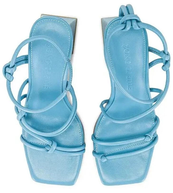 Size US 6.5 - Song of Style Noelle Heel in Blue - SOSR-WZ26 SOSSH42-S21
