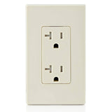 Leviton T5825 20 Amp Decora Tamper-Resistant Duplex Electrical Wall Outlet - Light Almond