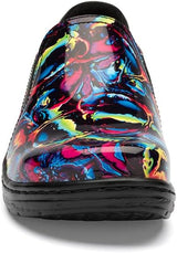 Klogs Footwear Moxy Neon Blur Patent Women's Shoes 11 Medium US