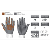 HexArmor Cut-Resistant Impact Protection Work Gloves | Chrome SLT ﾮ Series 4071 | Large