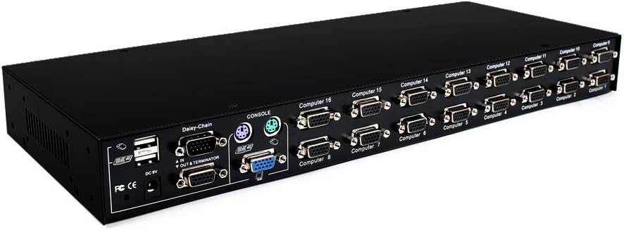 Linkskey Prima 16-Port USB/PS2 KVM Switch 19-Inch Rackmount 1U with OSD and Daisy Chain (LKV-9316)