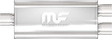 MagnaFlow Performance Exhaust Muffler 12258: 2.5"/2.25" Inlet/Outlet, 5x8x18" Oval, Stainless Steel, Satin Finish