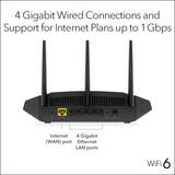 NETGEAR Nighthawk WiFi 6 Router (RAX36S) | 4-Stream Gigabit Router AX3000 Dual-Band Wireless Speed (Up to 3Gbps) Covers up to 2,000 sq. ft., 25 Devices | Includes 1-Year Armor Internet Security