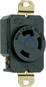 Legrand Pass & Seymour L630RCCV3 Turnlok Industrial Spec Grade Locking Receptacle, 30 Amp 250V, NEMA L6-30R, Black (1 Count)