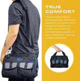 Full Function 12-Inch Tool Bag, Wide Mouth Opening, Multi-Function Pockets, Abrasion Resistant Waterproof Base, Tool Organizer, Heavy Duty, Maximum Protection by TSE Safety