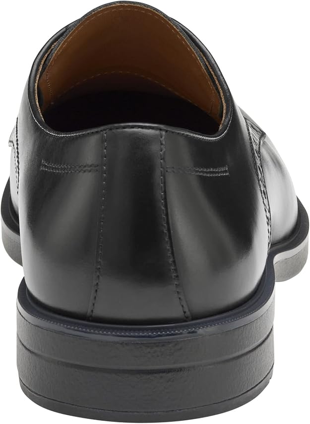 Johnston & Murphy Men's Ronan Plain Toe Black Smooth Full Grain 11.5 M US