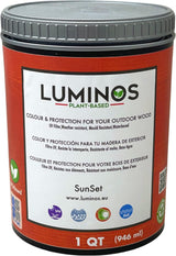 Luminos LUM1119 - Sunset- Oudoor Water-Based Wood Finish Stain Protector BIO-Based Protector - Orange 1QT