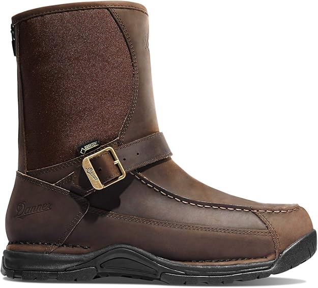 Danner Sharptail 10ﾔ Rear-Zip Hunting & Upland Hiking Boots for Men - Waterproof Full-Grain Leather & 900D Nylon with Gore-Tex & Traction Outsole, Dark Brown - 13 EE