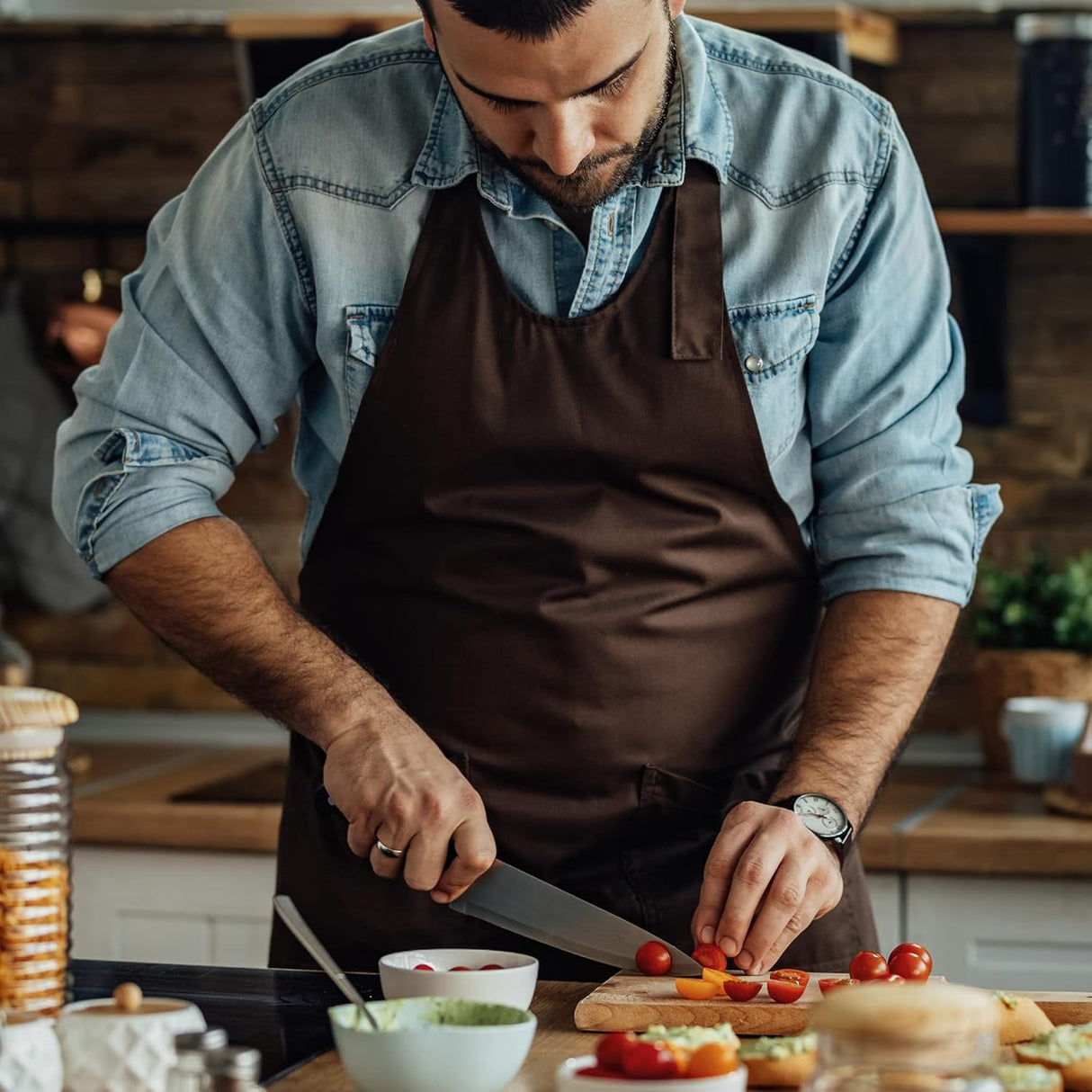 Olive Joy Chef Knife, 8 Inch Kitchen Knife, Professional Chefs Knife with Sheath in Gift Box, Great for Chopping, Cutting and Slicing Meat, Vegetables