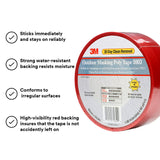 3M 5903 Outdoor Construction Masking Poly Tape, Red, 1.88 in x 60 yd x 7.5 mil, Exterior Water Resistant Tape, Pack of 1