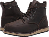 KEEN Utility Men's San Jose 6" Alloy Toe Waterproof Wedge Work Boots, Cascade Brown/Black, 11 Wide