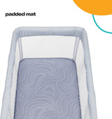 Cosco SleepAway Bassinet, Breathable mesh Sides Provide Increased air Flow and Keep Baby Cooler, Organic Waves