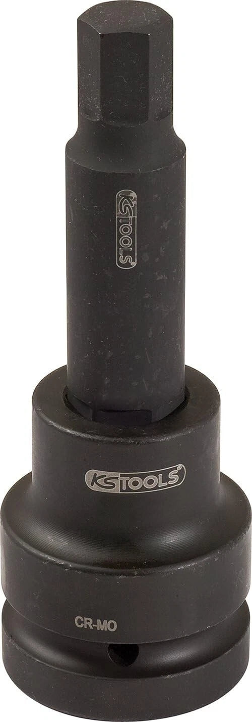KS TOOLS 3/4 impact bit socket, hexagon, long, 24mm