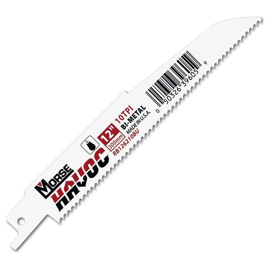Morse Havoc RB66210BU 6" 10TPI Bi-Metal Blades, 15 pack