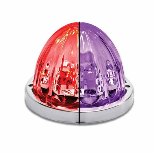 Dual Revolution Red/Purple Watermelon LED with Tower Bulb and Lock Ring