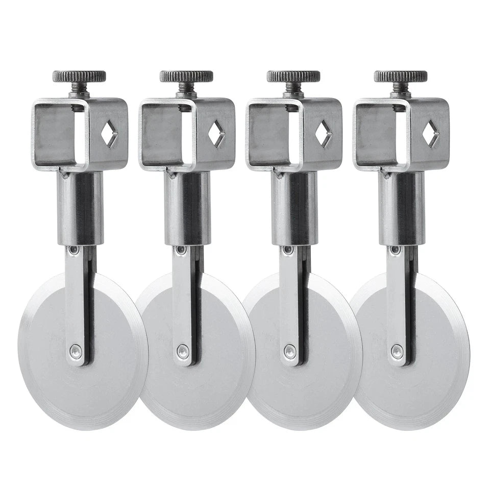 Multi Wheel Adjustable Dough Cutter with Lock - 2.2 in. Diameter. Straight Edge