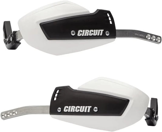 Circuit Alloy Bicomponent Handguards for Iron Handlebars - Black/White PM040-212