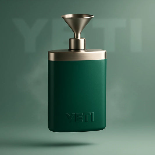 YETI FLASK 7 Oz With Funnel Forest Green Color  - GS9501-1