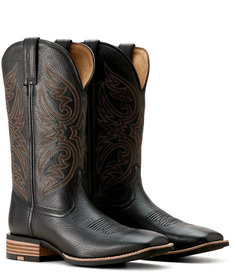 Ariat Men's Black Carbon Ricochet Cowboy Boot Size 13