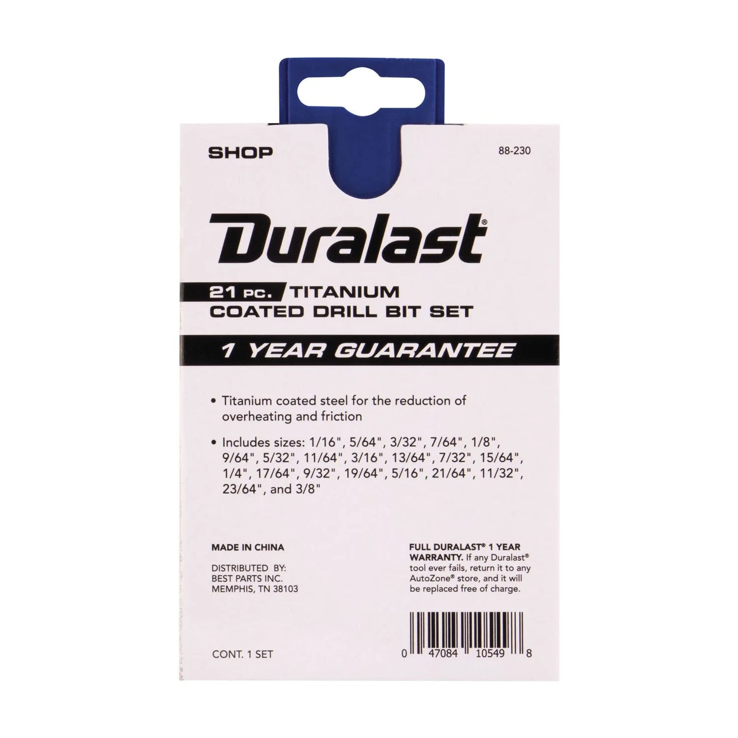 NEW - Duralast 12 pc Titanium Coasted Drill Bit Set - 88-30