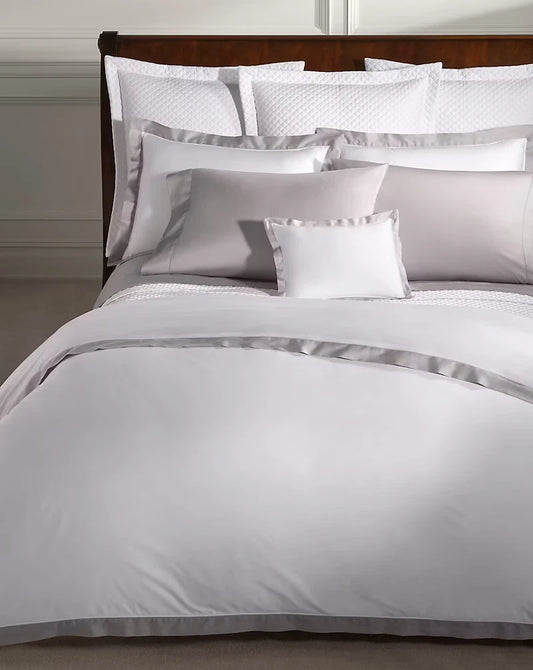 Ralph Lauren 100% Organic Cotton Sateen Border TWIN Duvet Cover Parchment  $330