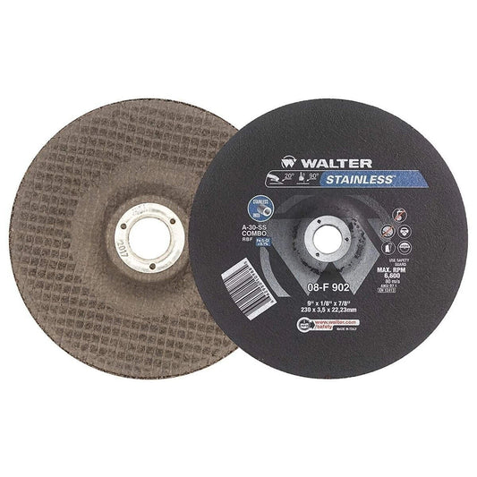 Walter 08F702 Stainless Grinding Cutting Wheel [Pack of 25] A-30-SS Grit 7 Inch
