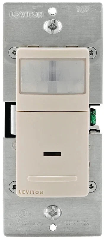 Leviton Single Pole Motion Sensor Light Switch DOS02-1LT , Light Almond