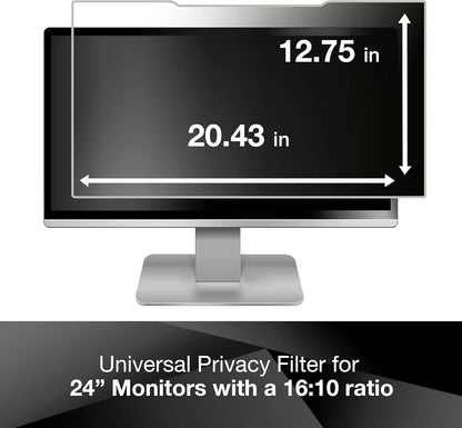 3M Frameless Blackout Privacy Filter for 24" Widescreen Flat Panel Monitor, 16:1