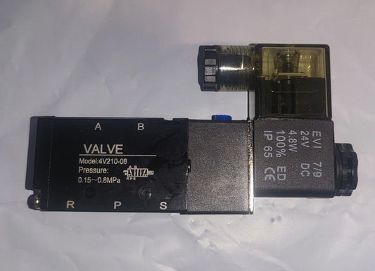Pneumatic Electric Solenoid Air Valve 4V210-08 - 24V  DC -  1/4"