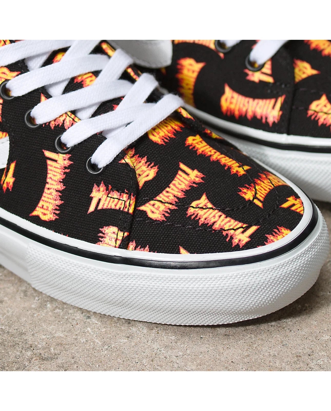 Size 13 - VANS Thrasher x Skate Sk8 High Allover Thrasher Logo Limited-Edition