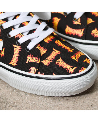 Size 13 - VANS Thrasher x Skate Sk8 High Allover Thrasher Logo Limited-Edition