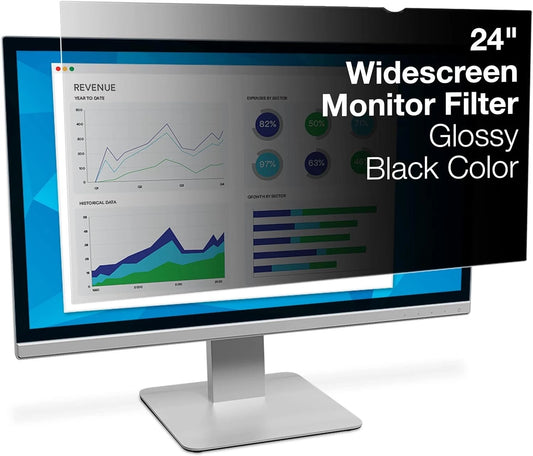 3M Frameless Blackout Privacy Filter for 24" Widescreen Flat Panel Monitor, 16:1