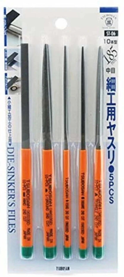 Tsubosan Hand tool Workmanship file set of 5 ST-06 F/S w/Tracking# Japan New