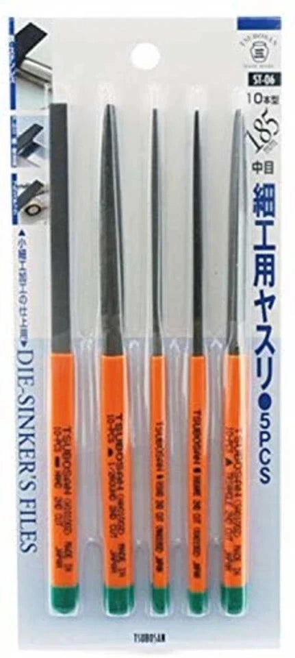 Tsubosan Hand tool Workmanship file set of 5 ST-06 F/S w/Tracking# Japan New