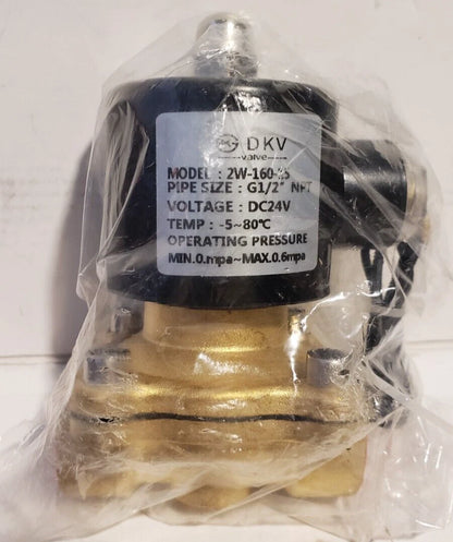 NEW 1/2"  24V DC Electric Solenoid Valve Brass - 2W-160-15 - FREE SHIPPING