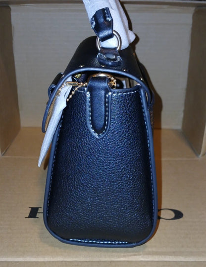Coach Morgan Top Handle Satchel In Colorblock Signature Canvas With Rivets NWT