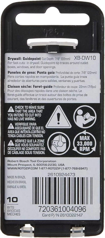 RotoZip Pack of 10 5/23" Drywall X Bit (XB-DW10)