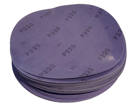 NEW Purple Sandpaper Non-PSA Sanding Discs 220 Grit, 220mm, 100pcs FFRE SHIPPING