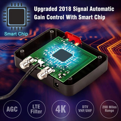 Five Star TV Antenna, 200 Mile Range, Remote Controlled (FSA-3806)