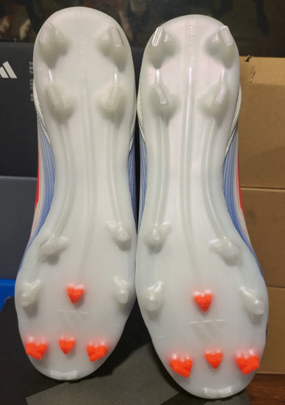 Adidas F50 League FG - White/Red/Blue IE0601 Men Size 11.5 / Women Size 12.5