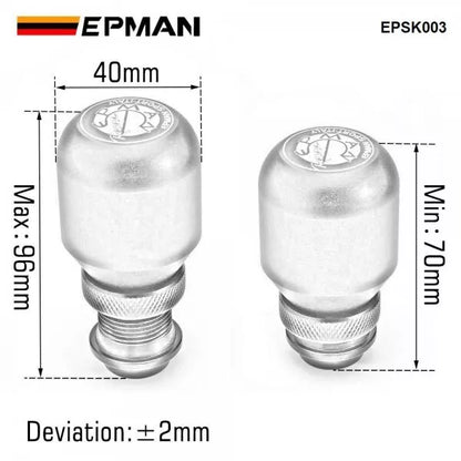 NEW EPMAN Universal Aluminum Height Adjustable Shift Knob TITANIUM FREE SHIPPING